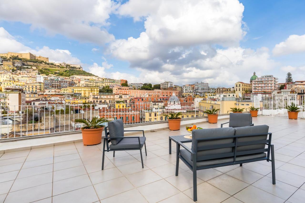 Apartamento Seaview Terrace 360°& Elegant Loft Nápoles Exterior foto